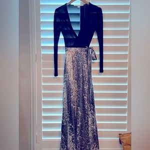 Diane von Furstenberg long wrap dress Size 0 - elegant, beautiful!